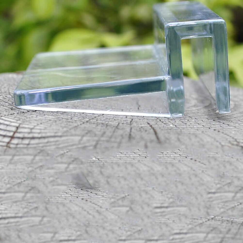 6/8mm transparante aquarium-kunststof clips voor glazen deksels, 4 stuks