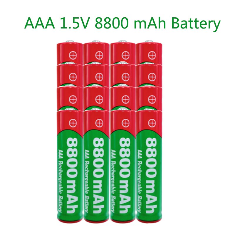 2021New1.5V AAA rechargeable battery 8800mAh AAA 1.5V Alkaline Rechargeable battery for led light toy MP3
