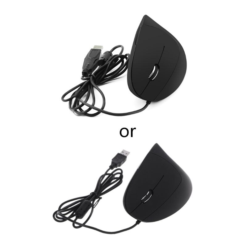 Przewodowa lewa ręka pionowa mysz ergonomiczna mysz do gier 800 1200 1600 DPI optyczne USB nadgarstek zdrowe myszy Mause na komputer stancjonarny