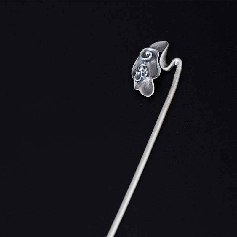 Thai Silver Cloud Hair Accessories for Women Wedding 925 Sterling Silver Chinese Hair Stick Hair Jewelry Head Piece Ornaments