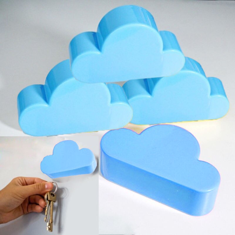 Creatieve Mode Cloud-Vormige Magnetische Sleutelhouder Blauw Cloud Sleutelhouder