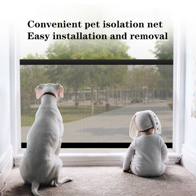 Pet Barrier Fences Portable Folding Breathable Mesh Dog Gate Pet Separation Guard Isolated Fence Dogs Baby Safety Fence
