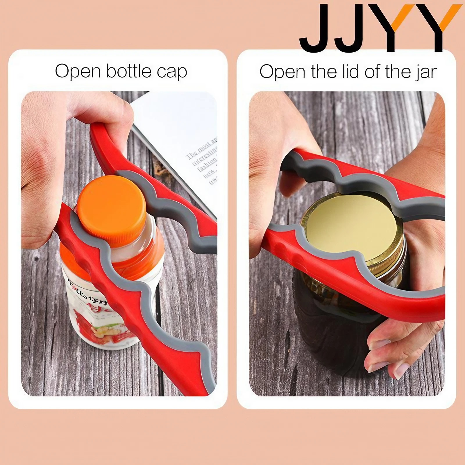 Abrelatas multifuncional para cocina casera JJYY, abridor de botellas giratorio antideslizante, herramienta de apertura de tapa, suministros de cocina