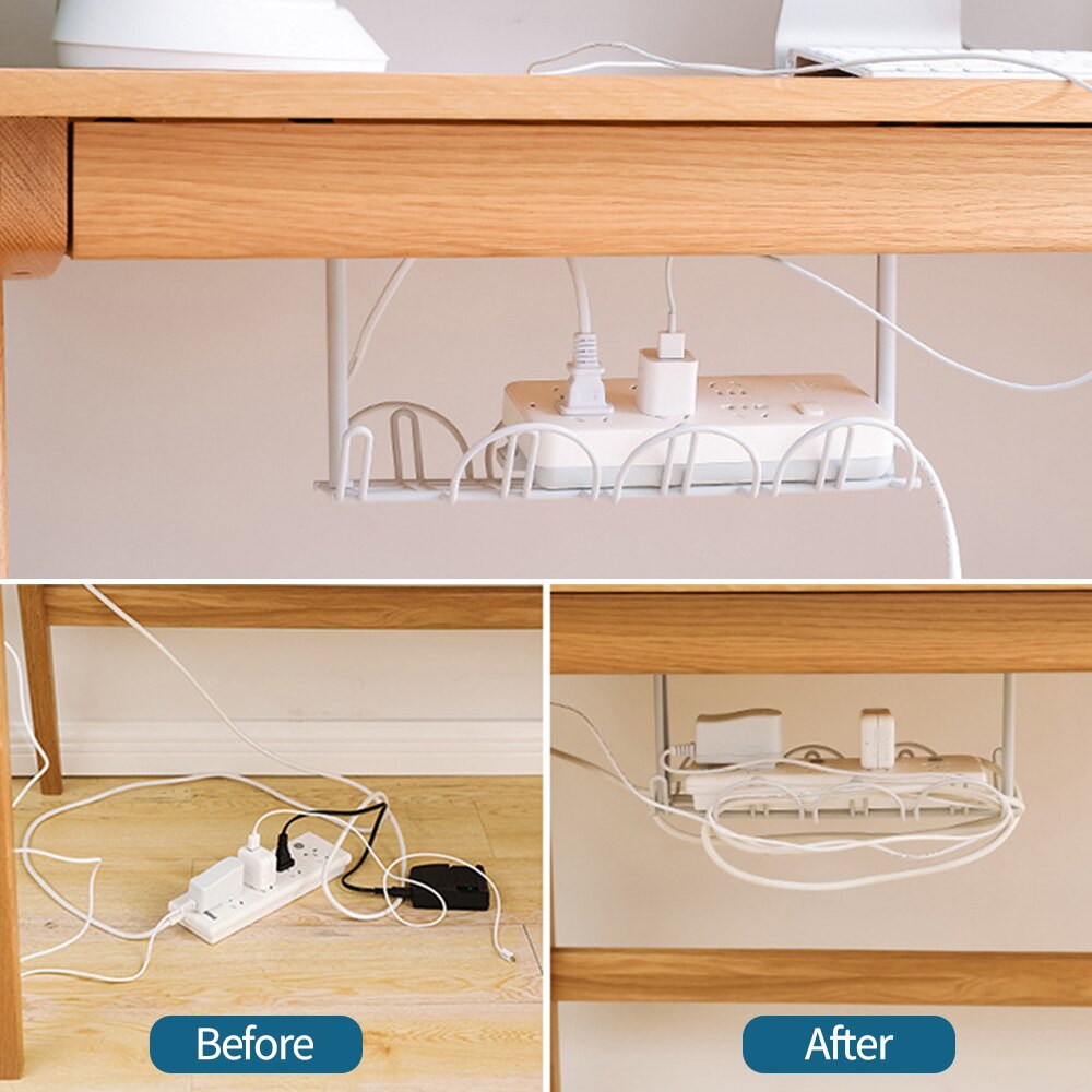 Hängen Draht Lagerung Gestell Unter Schreibtisch Kabel Verwaltung Fach Draht Kabel Energie Streifen Adapter Organizer Regal Korb Halfter