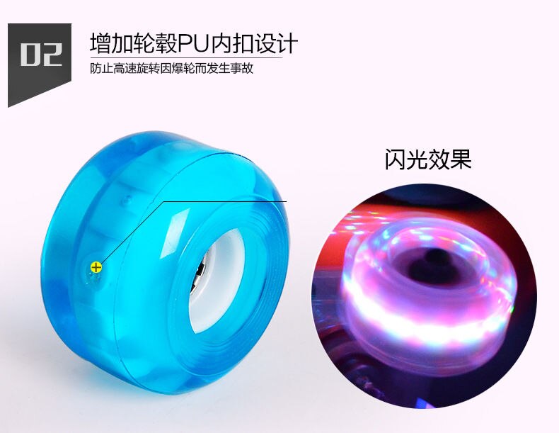 4pcs/set Glow wheel 54mm x 36mm Skate Double warp plate Skateboard Wheels 100A Durable PU Pro Wheels include bearings