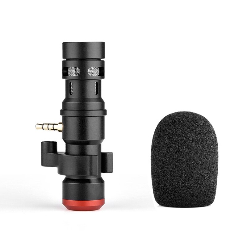 Portable Recording Microphone for Phone High Sensitivity Cardioid Mic with 3.5mm Port Plug and Play
