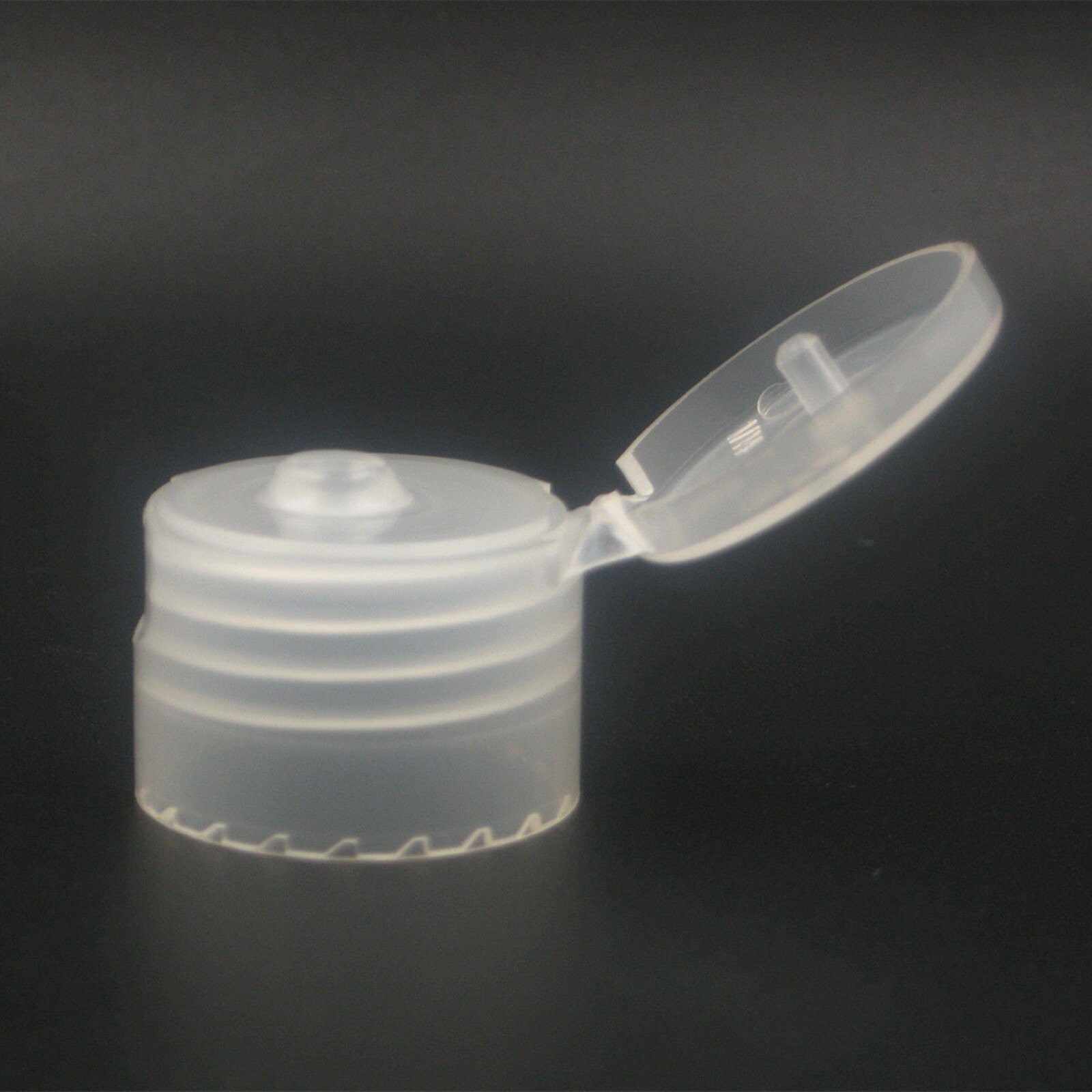 empty white/black Dispensing Caps Plastic Bottles, 500ml clear PET bottle with flit top cap