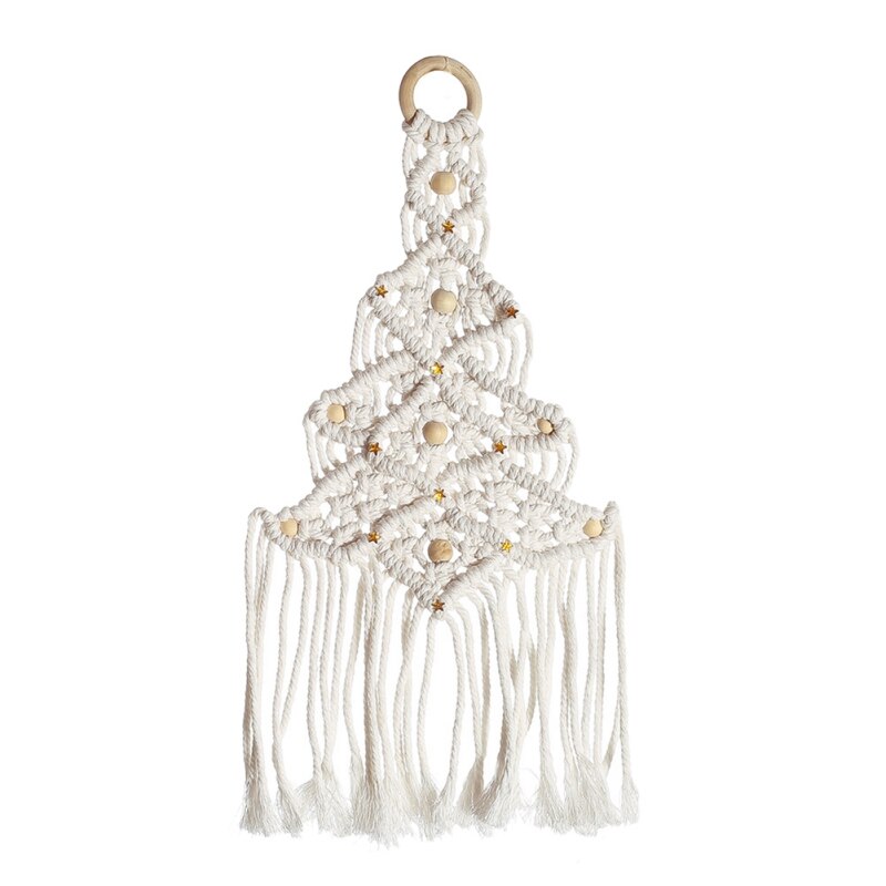 Tapiz colgante de pared hecho a mano, colgante de macramé, decoración de pared de boda, telón de fondo para habitación, manta de pared, decoración del hogar: As show