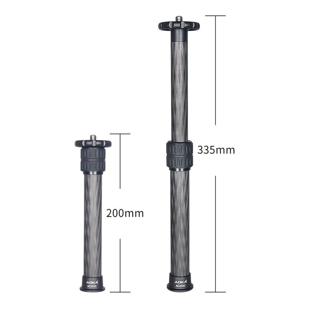 AOKA AC252C – tige d&#39;extension en fibre de carbone, colonne centrale pour trépied