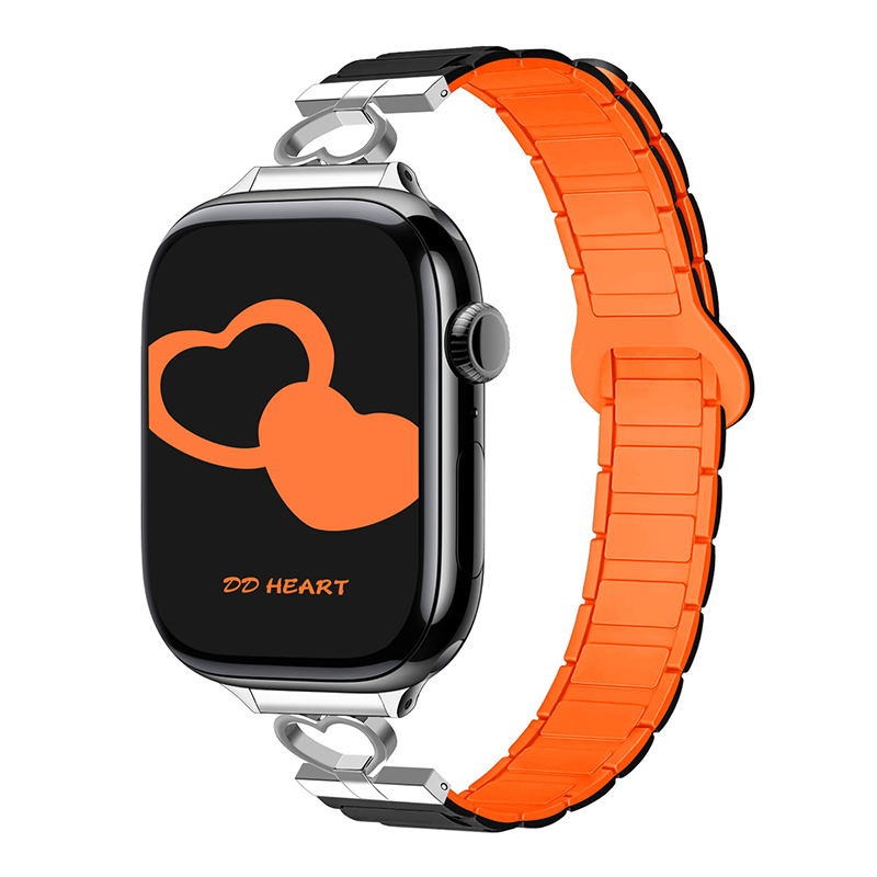 magnetische bandjes voor Apple Watch Band 45 mm 44 mm 40 mm 42 mm 46 mm 41 mm 49 mm 38 mm siliconen armband IWatch Series 10 SE 9 8 7 Ultra 2: Zilver geel / 12mm