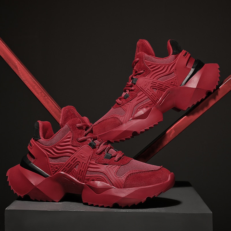 Men Platform Sneakers For Men Running Shoes Comfortable Thick Sole Outdoor Sport Sneaker Athletic Trainers Male Chunky Dad Shoes