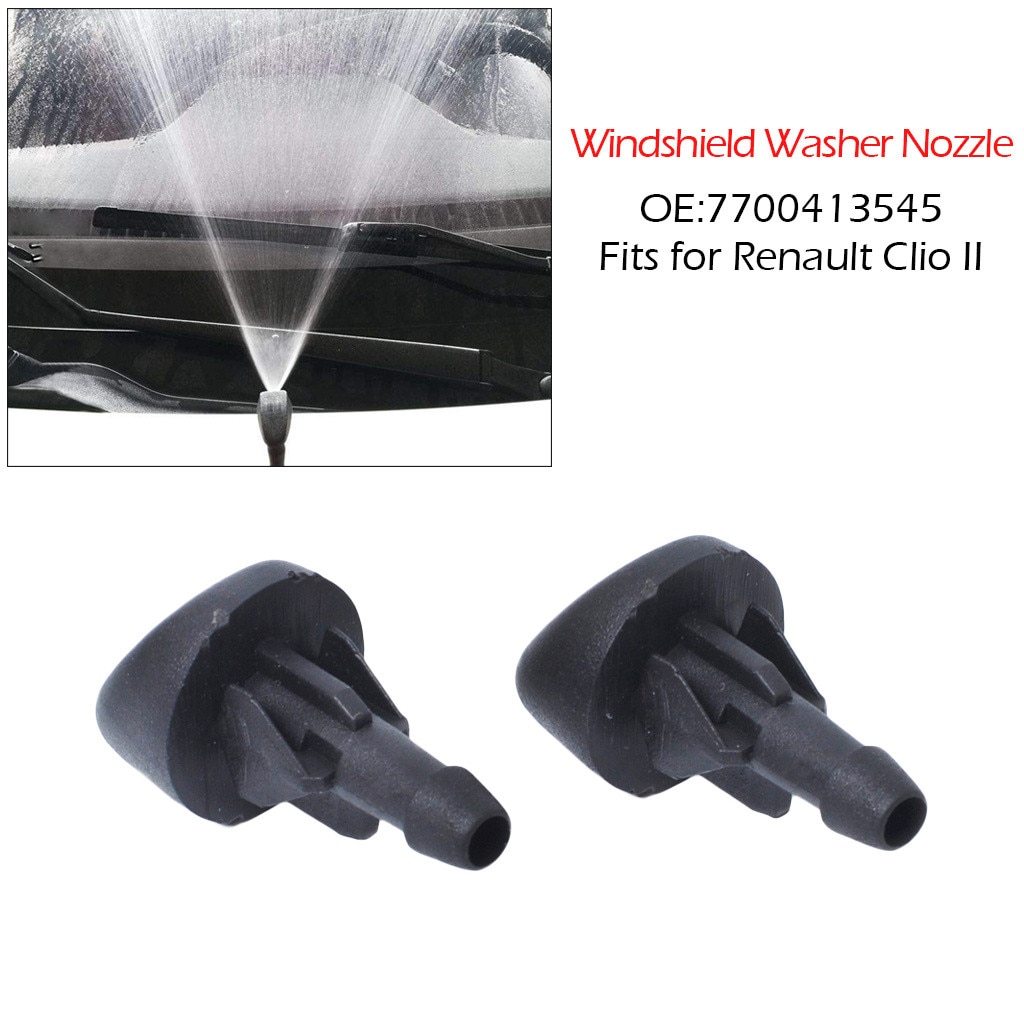 2PCS Voorzijde Windsheild Ruitenwisser Nozzle Washer Jet Voor Renault Clio II 7700413545