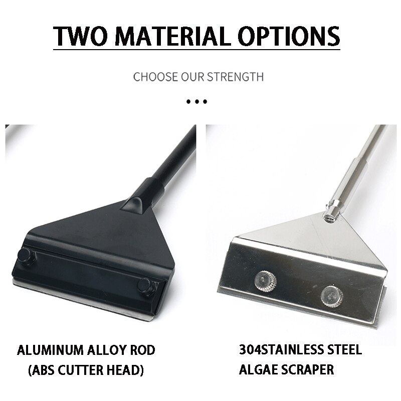 Aquarium stainless steel fish tank algae removal scraper blade aquatic plants aquatic cleaning multifunctional cleaning tool set