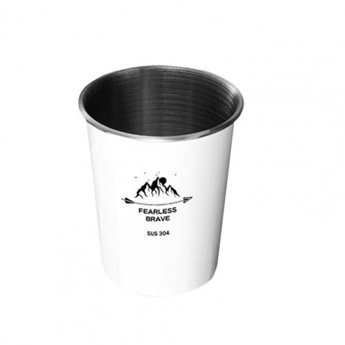 350/500ml Espresso Cups Stainless Steel Stackable Mug Coffee Cups Juice Beer Mug Water Cup Tumblers Coffee Mug Drinking Cup: White 350ml