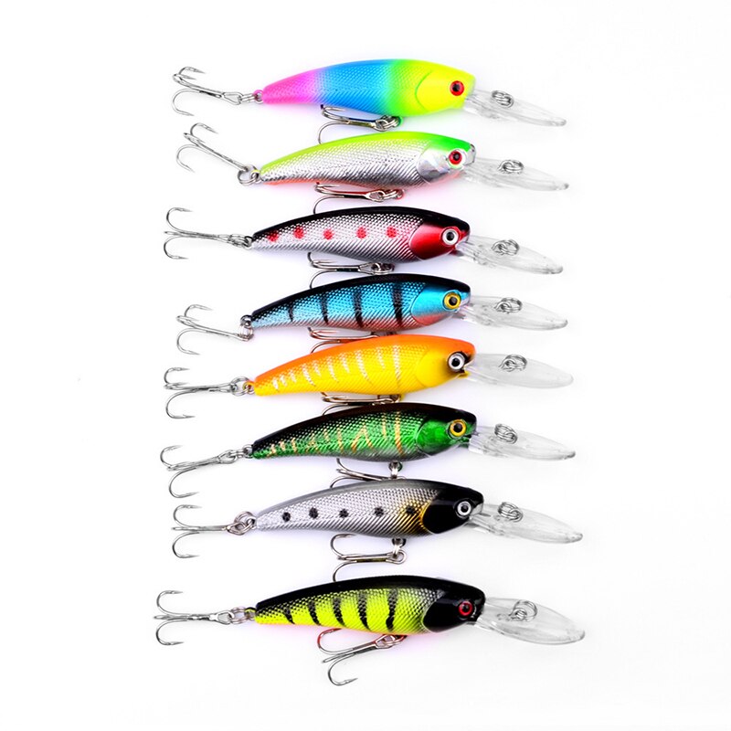 Conjunto de Señuelos de Pesca, cebo duro de pesca, Mini pececillo que flota, cebo oscilante, Crankbait Crazy Wobblers, Señuelos de Pesca biónicos artificiales