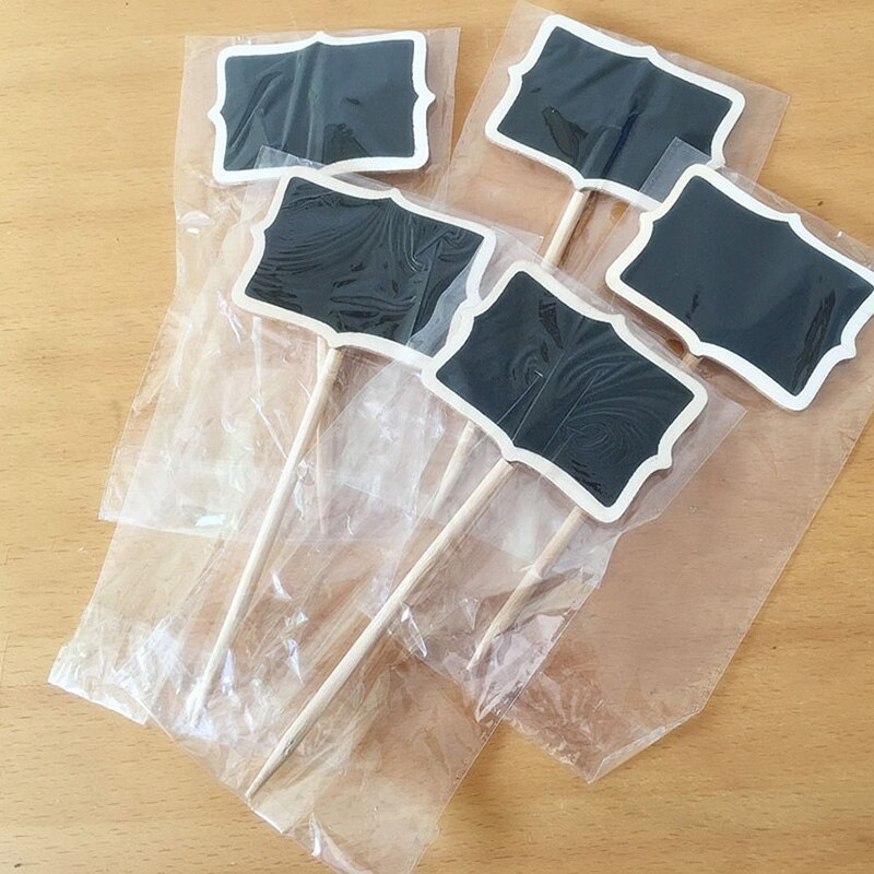 10Pcs/lots Mini Wooden Chalkboard Plant Markers Blackboard Signs Garden Flowers And Plants Tags Garden Decoration Tools