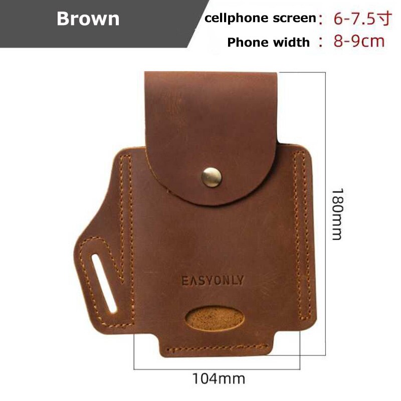 PU Leather Belt Clip Holster Case for 7.5 inch Mobile Phone Bag Waist Pack Mini Bags Cell Phone Accessories Covers