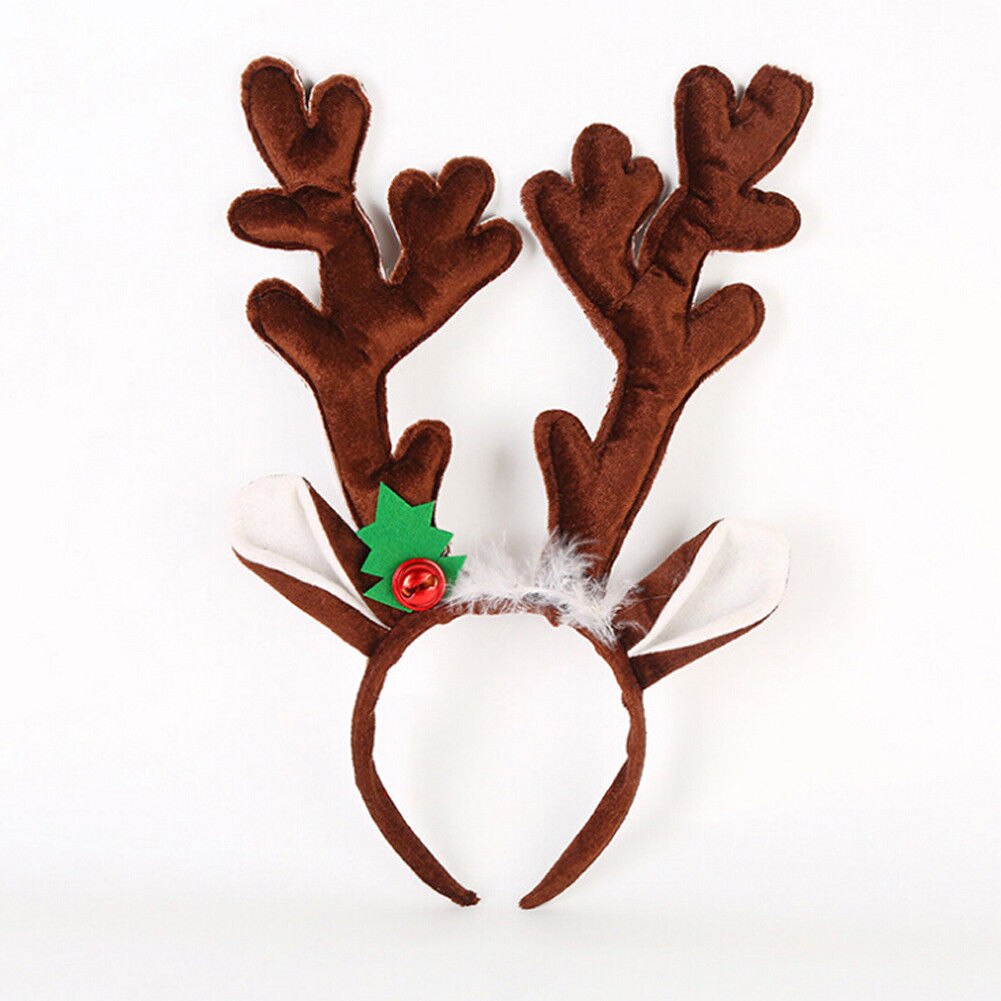 Usa jul hjorte gevirer hår hovedbånd prop xmas kostume fest cosplay: B