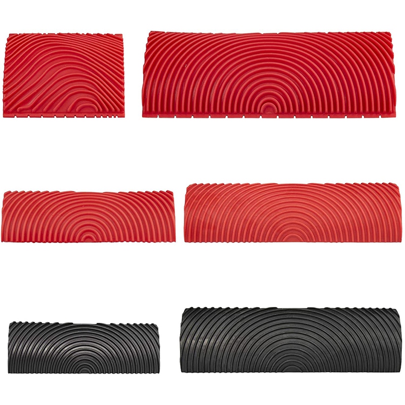 -6Pcs Diy Rubber Hout Textuur Nerven Tool, hout Patroon Schilderen Tool En Houtnerf Verf Tool Voor Muur Kamer Decoratie: Default Title