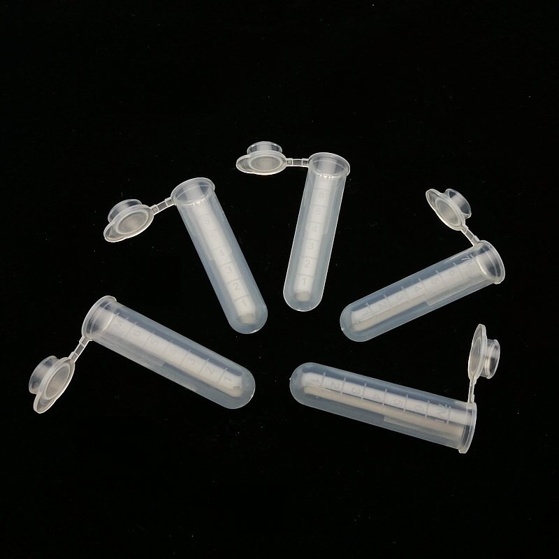 200Pcs 7Ml Plastic U-Type Bodem Centrifugebuis Met Afgestudeerd Lab Sample Cultuur Buis Met Cover