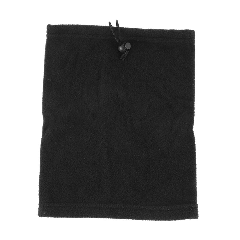 Unisexe polaire polaire cou plus thermique Snood écharpe chapeau vêtements de Ski snowboard-noir: Default Title