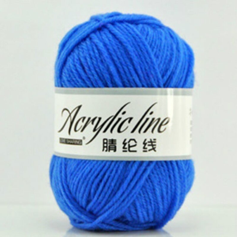 Tejer algodón de bambú Crochet suave hilo de lana de punto bebé 50g: Azul
