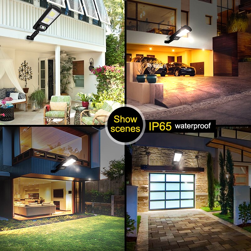 120/98 led Solar Lights Outdoor Wireless COB Solar Motion Sensor Security Lamp with 3 Lighting Modes for Garden Street Deck