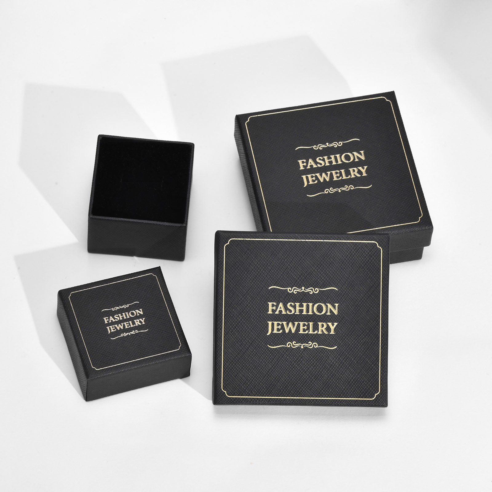 Cajas de para anillos, pulseras, collar, pendientes, tobilleras, gemelos de joyería sin logotipo, accesorios de paquete de