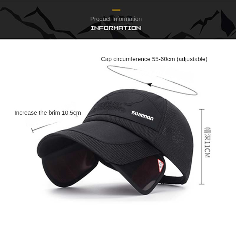 Fishing Hat Summer Outdoor Fishing Sunscreen Baseball Hat Men's Mountaineering Hunting Sunshade Hat Bicycle Women's Hat