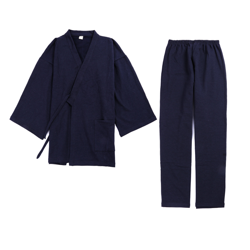 2022 Japan Losse Casual Kleding Kostuums Van Traditionele Japanse Samurai Mannen Kimono Gewaad Pyjama Thuis Dragen Sets