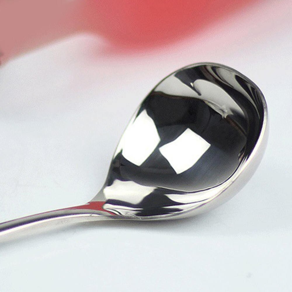 304 Roestvrij Staal Lange Steel Soeplepel Ronde Diner Levert Servies Accessoires Verdiepen Lepel