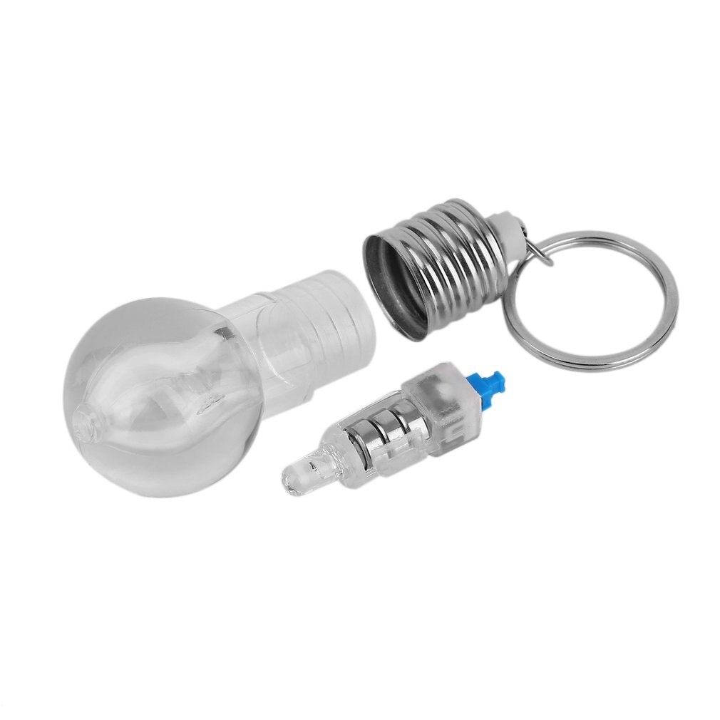 LED Flashlight Light colorful Mini Bulb Lamp Key Chain Ring Keychain Clear Lamp Torch Keyring