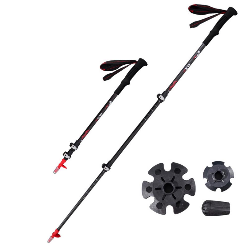 Folding Carbon Hiking Poles Outdoor Equipment Non-slip Climbing