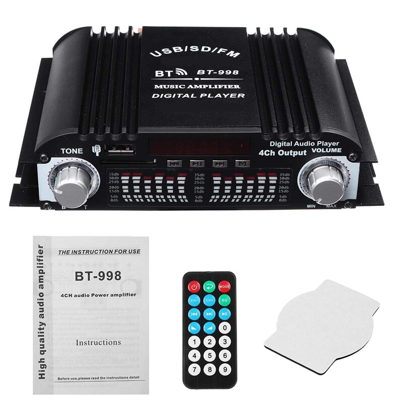 Carte Amplificateur Audio Voiture Universelle – Améliore Le Son, Compatible USB/TF, Pour Auto, Moto, Bateau