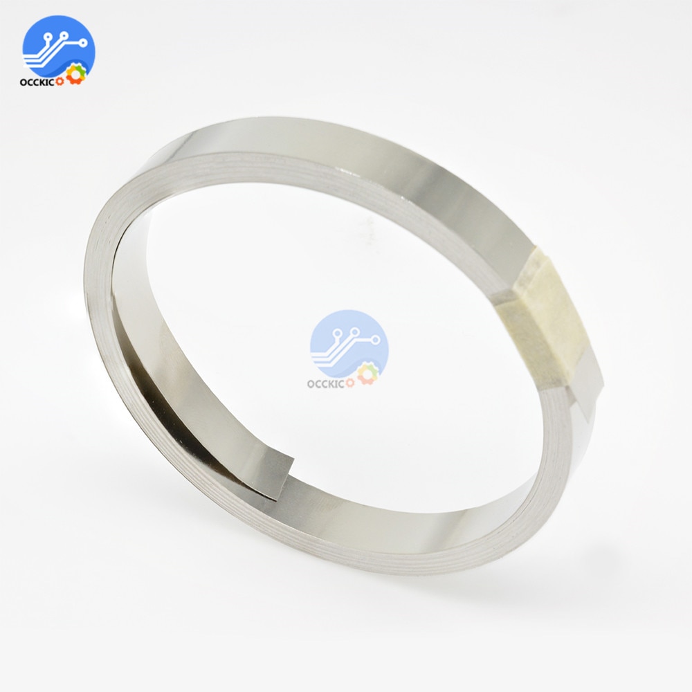 10m 18650 Li-ion Battery Nickel Sheet Plate Steel Belt Strip 0.1mm battery connector spot welding 4/5/7/8/10mm for 18650 Charge