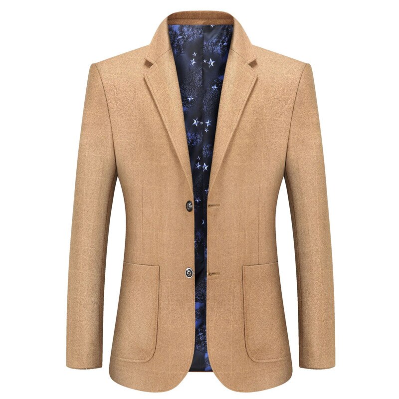 BOLUBAO hommes Blazers occasionnels hommes couleur unie grande poche costume manteaux printemps automne Blazers manteau mâle: Yellow / M