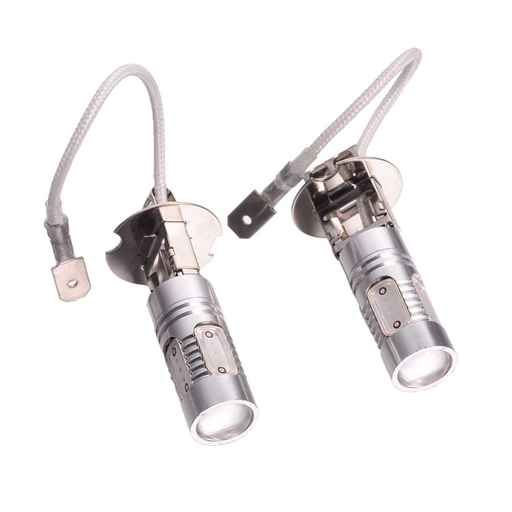 2 stuks  * h3 7.5w auto led koplampen super heldere auto mistlamp cob 12v 6000k witte lamp  h3 mistlampen