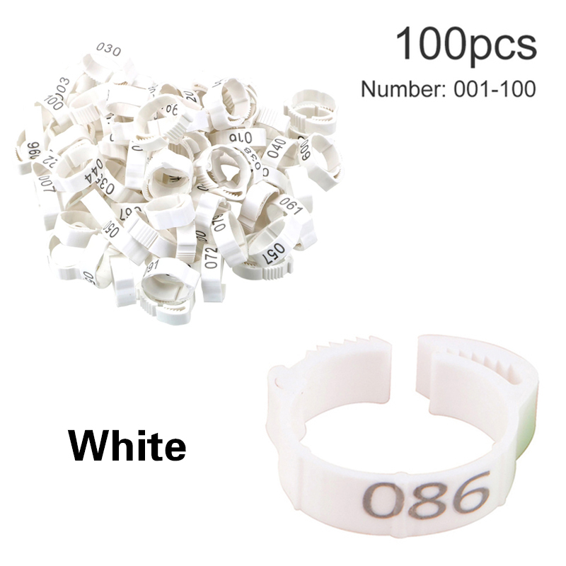 100pcs Chicken feet ring poultry legs without digital label buckle plastic duck and goose farm equipment adjustable size: 4