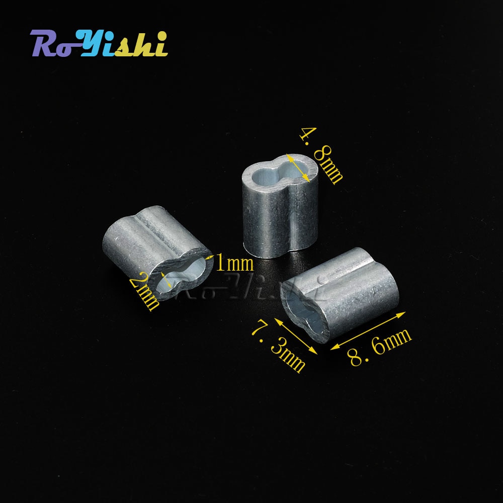 100 Manchons Aluminium Pour Câble Métallique 2,5mm – Sertissage Monotrou, Argenté