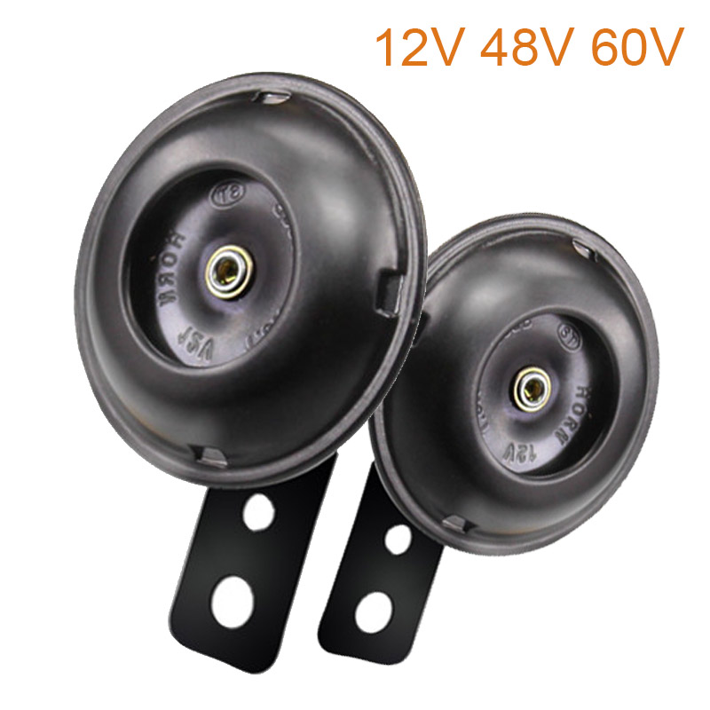 Kit de klaxon électrique pour moto, haut-parleur rond étanche, klaxon électrique puissant adapté au vélo et au Scooter 12V 48V 60V 105dB