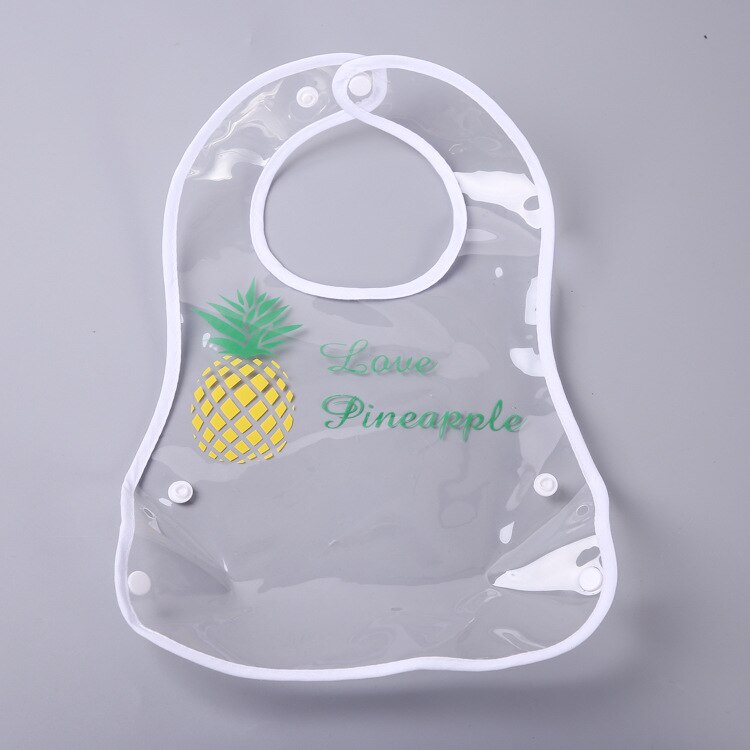 Bavoirs déformables EVA imperméable à l'eau déjeuner bavoirs pliable bébé dessin animé tissu d'alimentation enfants bébé tablier Babador Bandana: pineapple