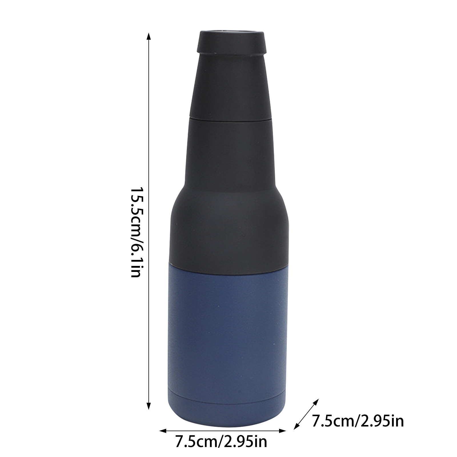 Mangas enfriadoras de botellas de cerveza, aislador de lata de doble pared de acero inoxidable, soporte de botella de cerveza aislado, 12oz