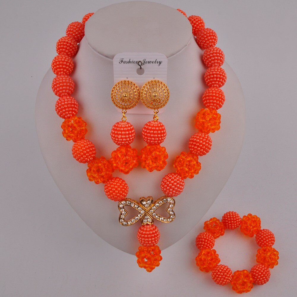 Nigeriaanse bruiloft, prachtige bruidssieraden, afrikaanse sieraden, rode imitatieparel, kristallen sieradenset xx -82