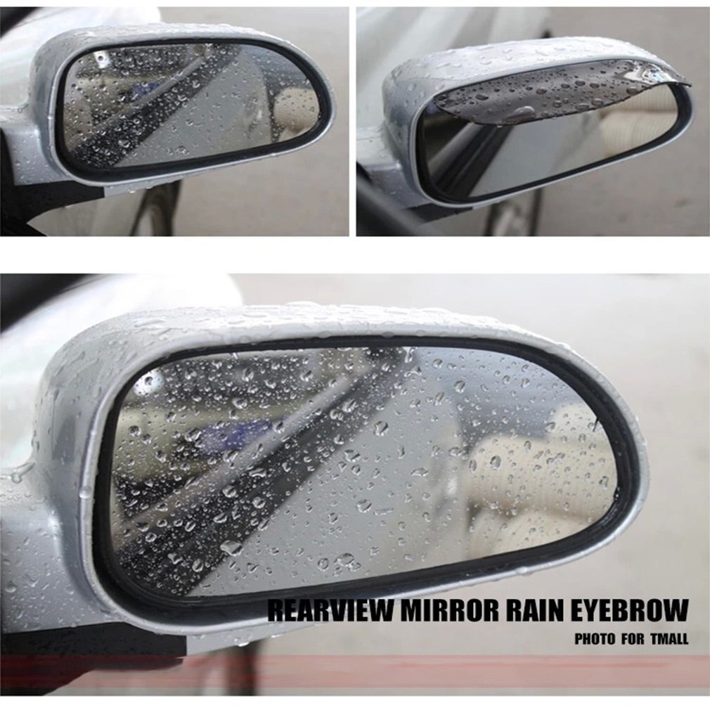 Flexible PVC car accessories rear view mirror rain curtain rainproof sheets rear mirror car eyebrow rain cover 2 pieces