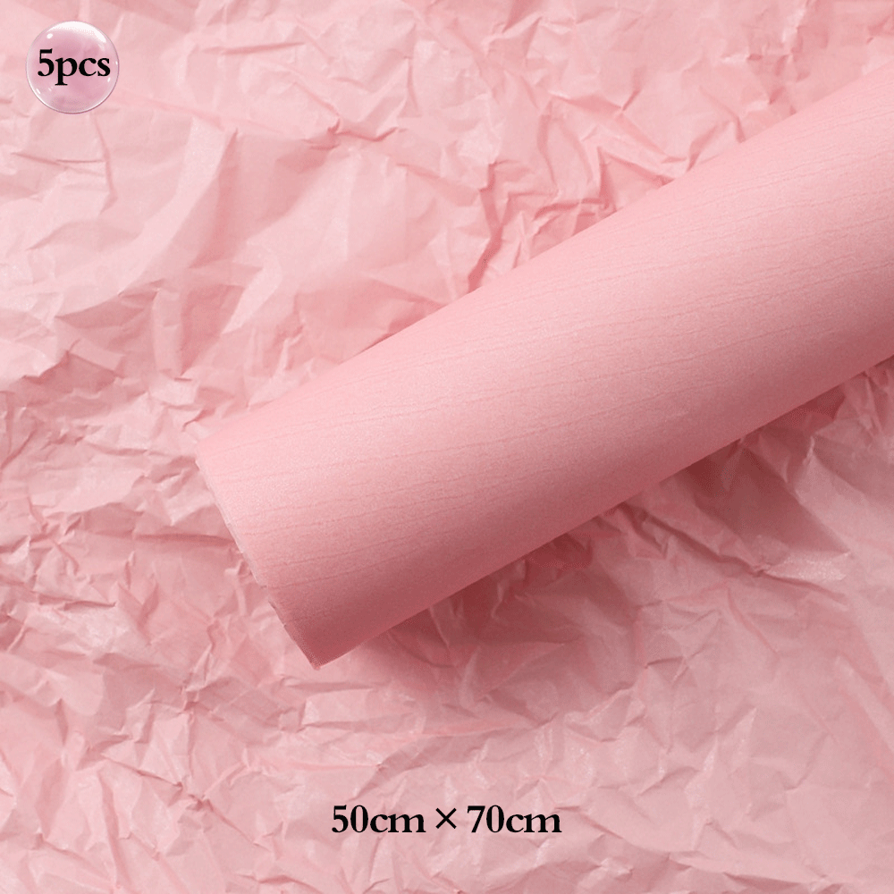 Kleuren Boeket Gouden Rand Dubbelzijdig Bloem Inpakpapier Bedrade Linten voor Bruiloft Moeders Dag Bloemistbenodigdheden