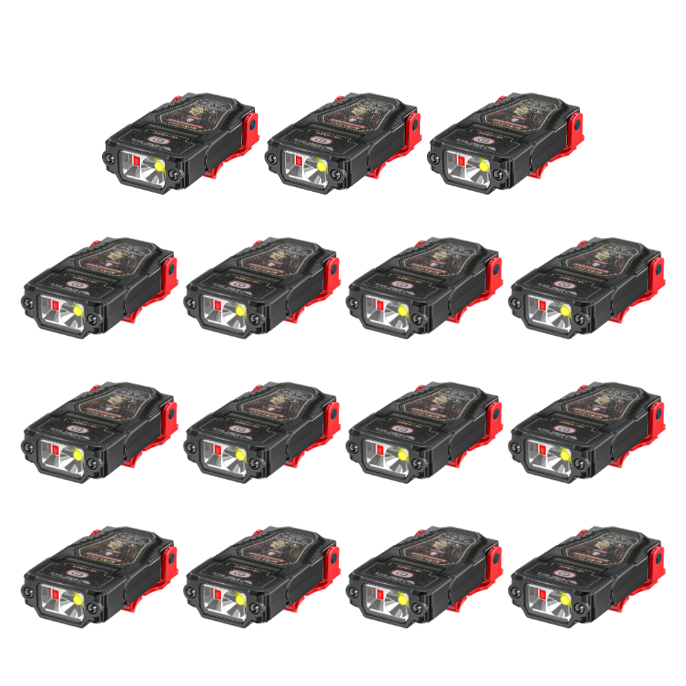 1-10 stk. mini-sensor-led-pandelampe med hat og kasketklemme, genopladelig pandelampe, vandtæt lommelygte til camping og fiskeri