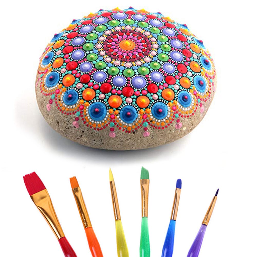 35Pcs/lot Mandala Dotting Tools Kits DIY Acrylic Stick Pen Stencil Template Brush Tray Kit for Painting Rocks Dotting Tool