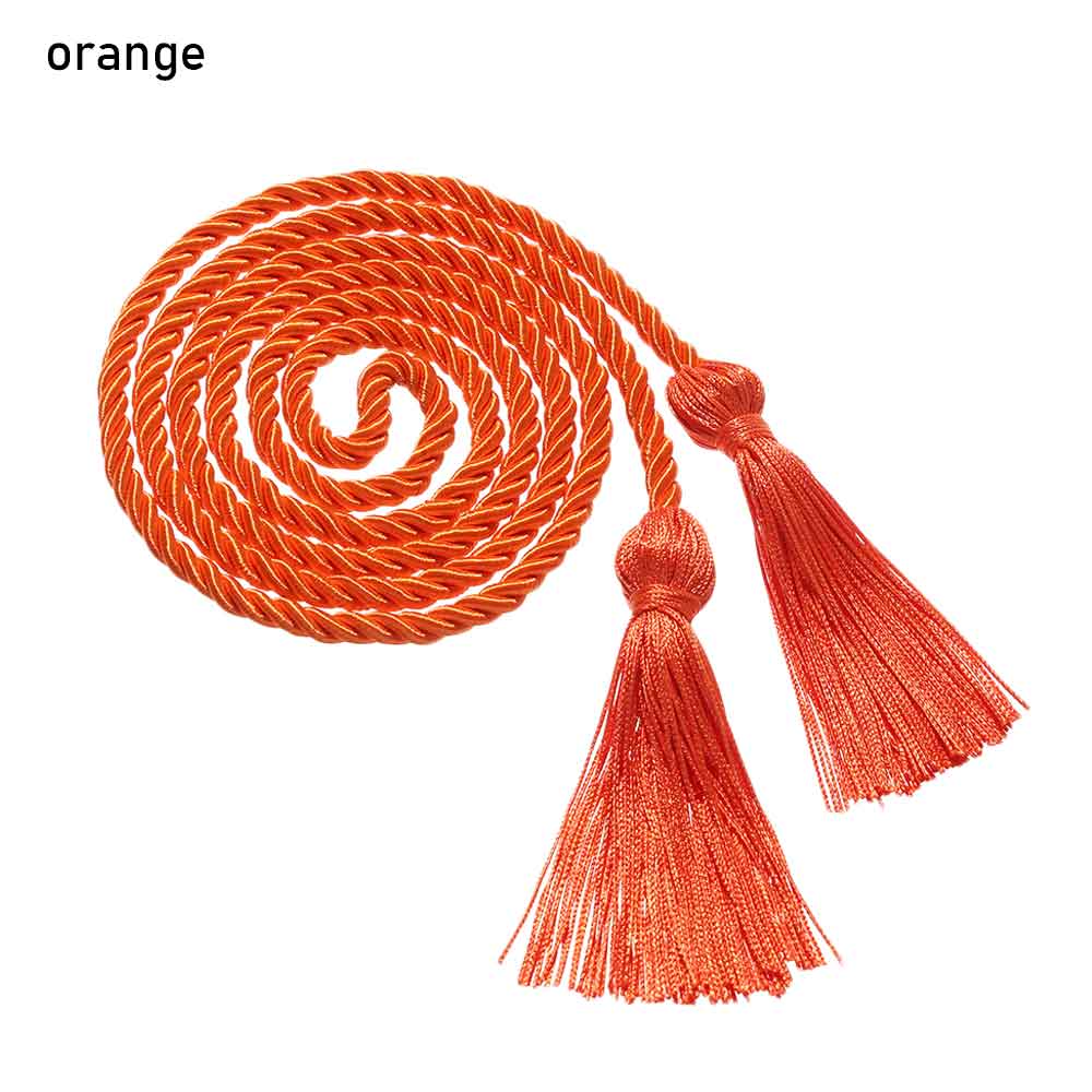 cordon de remise de diplôme pour honneur, cordon de gland en Polyester, cordon de cordon pour robe d'enterrement de vie de jeune fille, cordon de serrage pour étudiants: orange