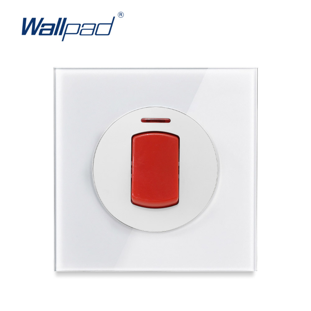 White Glass Panel 1 2 3 4 Gang Wall Light Switch Pass-through Cross Impulse Momentary Switch With Black Edge: 4XL / PURPLE