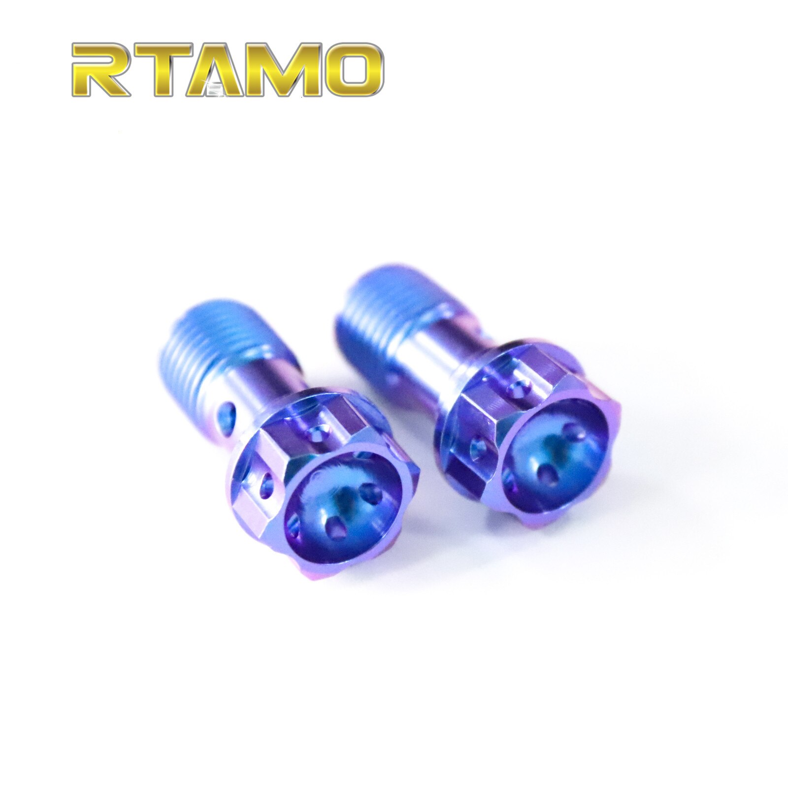 Titanium Banjo Bolts M10x1.0/1.25Px19 Hexagon Hollow Head Screws For Brake Hose Line Master Cylinder Motorcyle Parts